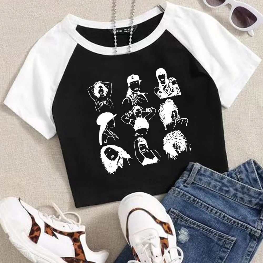 Janet Jackson Together Again Summer 2024 Black Crop Tshirt