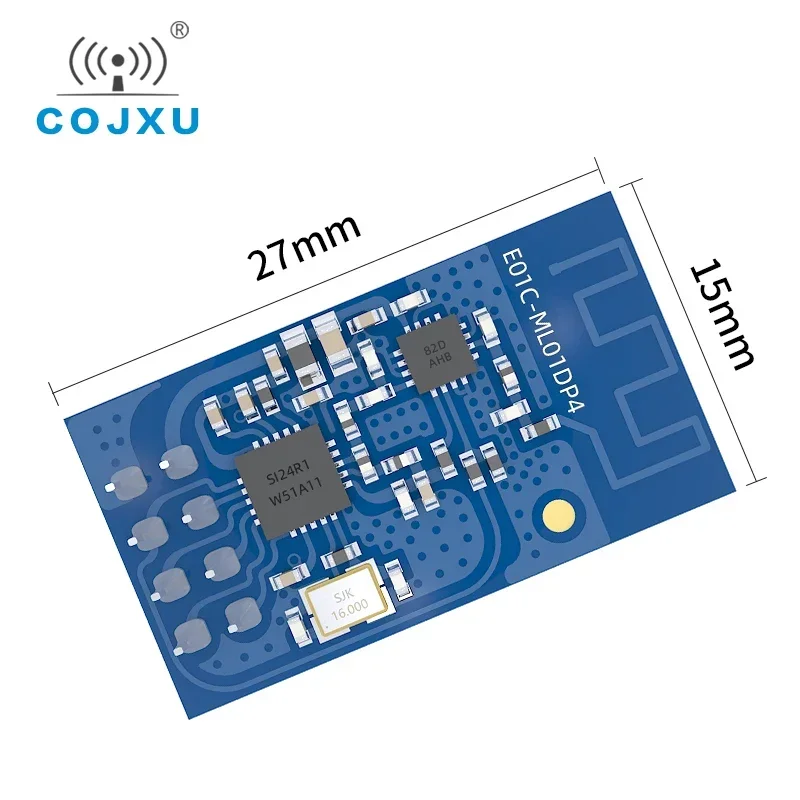 Si24R1 RF Module 2.4GHz 20dBm 100mW 1.8km Range SMD Package cojxu E01C-ML01DP4 Transceiver Module for Replacement of nRF24L01