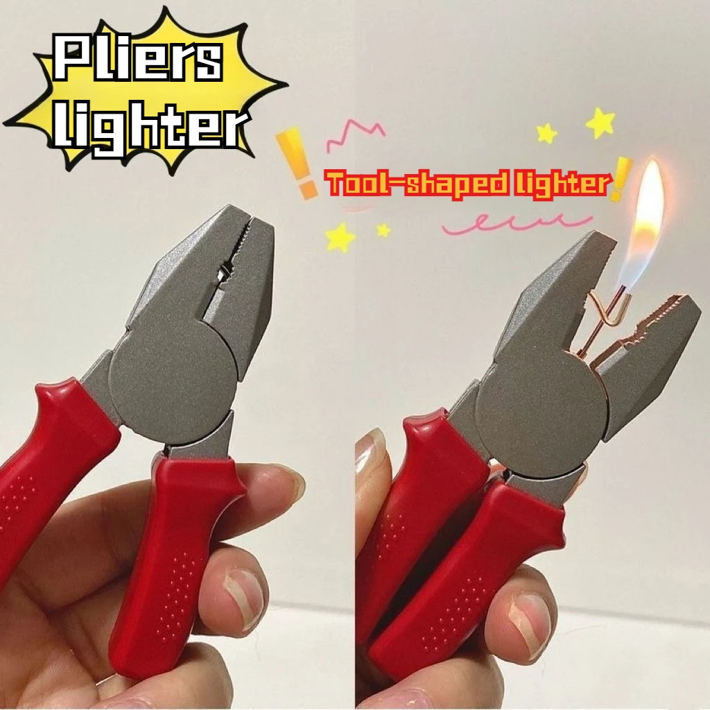 2025 Encendedores Pl creativos portátiles Cigarrillo Fuego Mini Vice Encendedores de cigarros Adornos de gas butano Juguete Partido Ahumador
