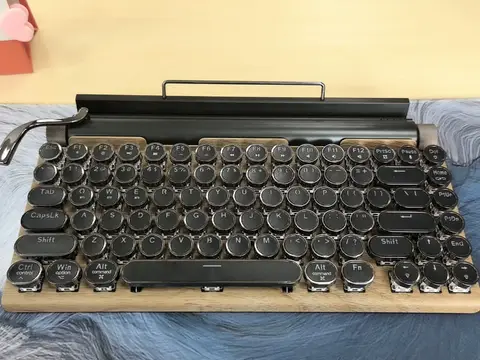 Typewriter Steampunk Wireless Bluetooth Dual Mode Mechanical Keyboard Computer Tablet