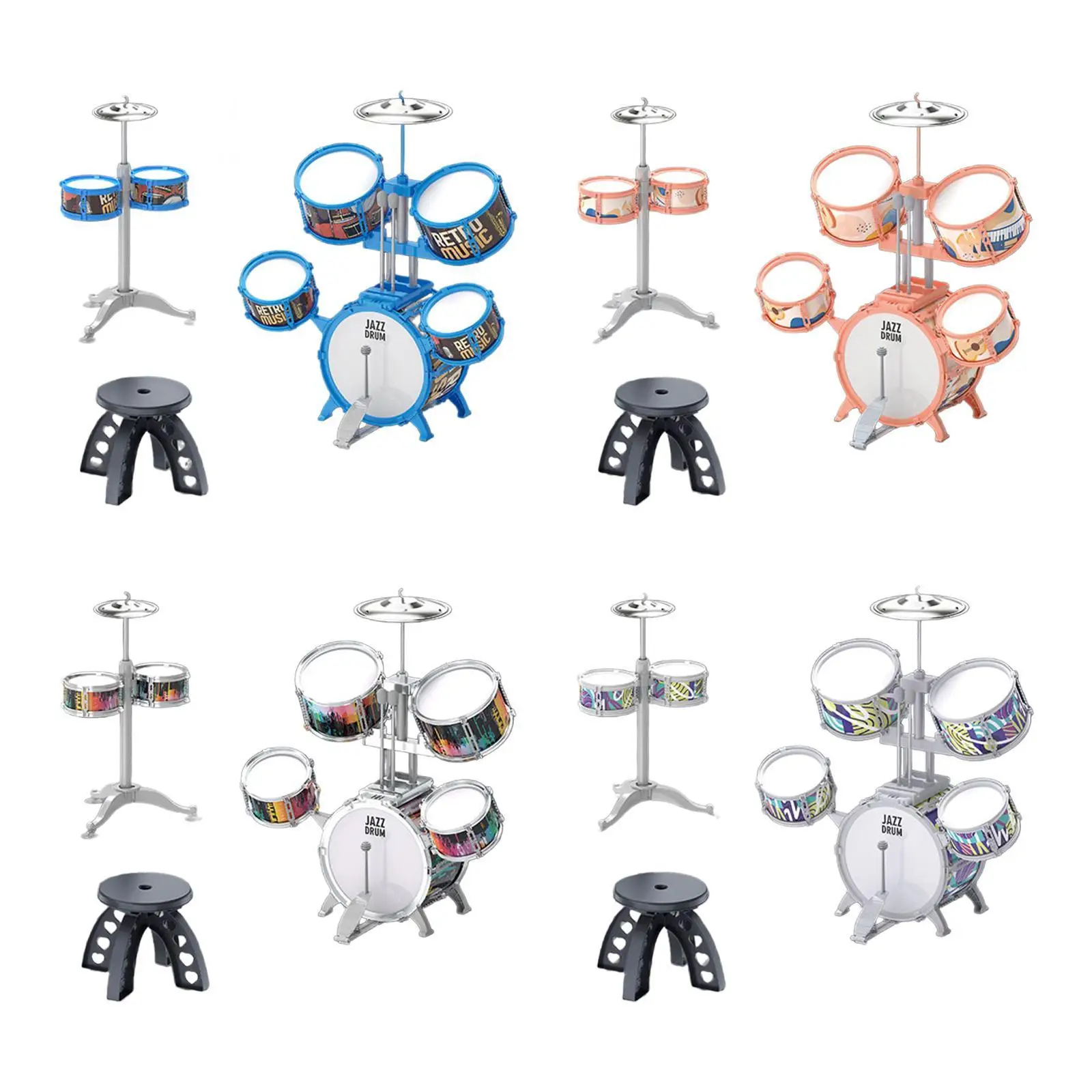 

Kids Toddler Drum Set Early Education Toy for Birthday Gift Multifunctional