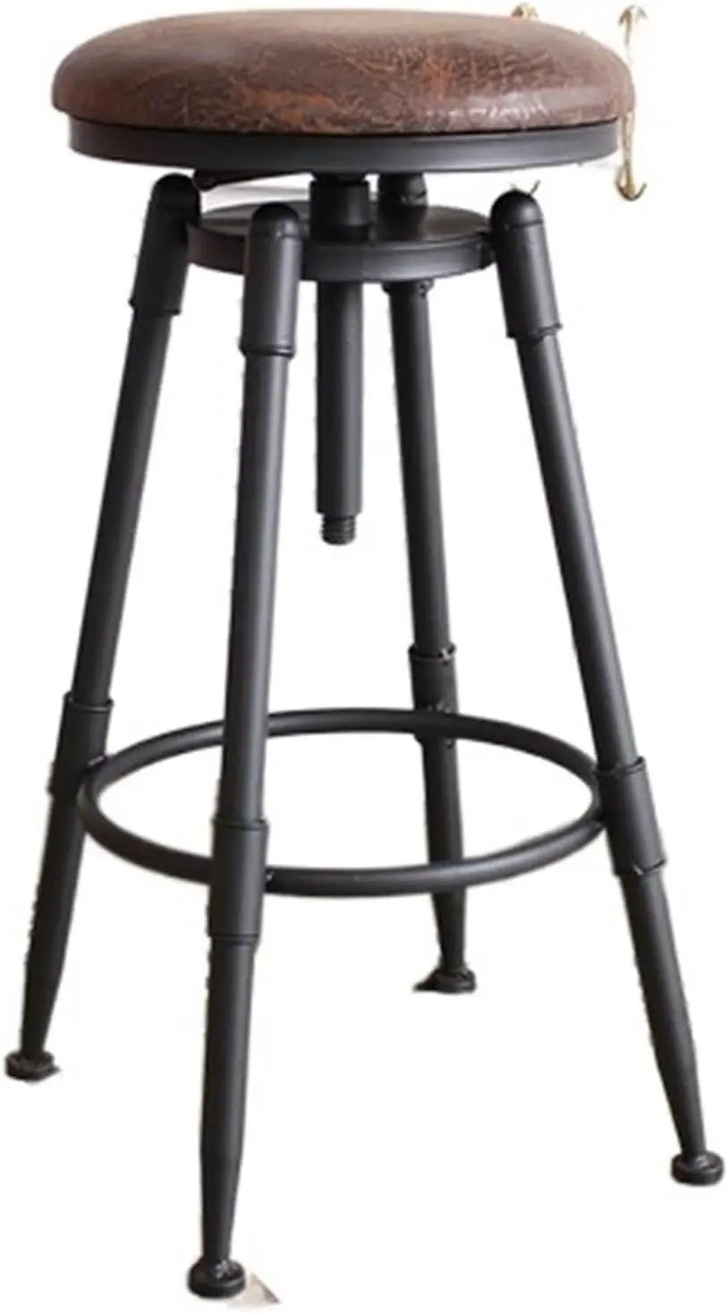 Barstools Height Adjustable Swivel Chair Bar Chair Swivel Wood High Stool Iron Back Bar Stool Table Cafe Dining Chair Selfless