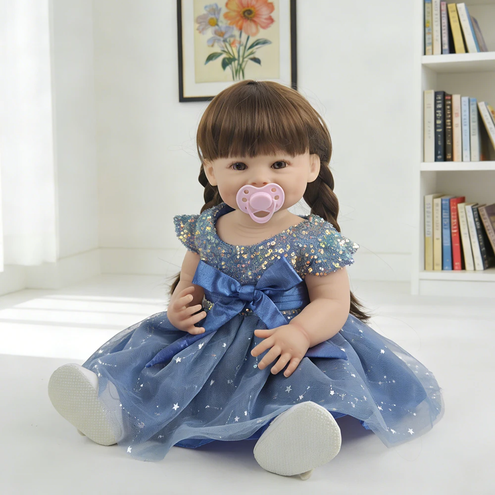귀여운 55cm/22인치 풀 고무 인형 세척 가능한 시 - Baby Nursery Dolls 리뷰 및 가격