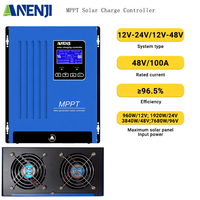 100A MPPT Solar Charge Controller Battery Charger 12V 24V 48V Auto for Vented Sealed Lead Acid Lithium Battery Solar Panel