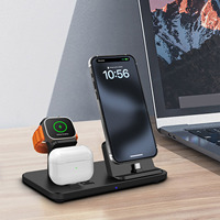 15W 3 in 1 Wireless Charger Stand For iPhone 15 Pro/Pro Max /Plus Airpods Pro 2 Apple Watch 9 8 7 6 5 4 Fast Charging Station