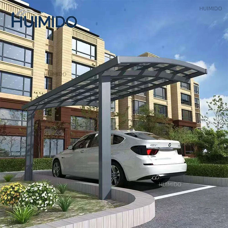 Custom Size Aluminum Carport with Polycarbonate Roof Easy Assembly for Backyard Parking