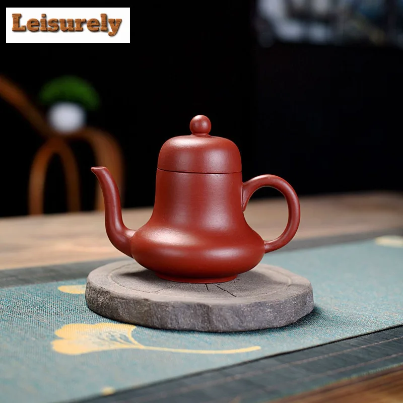 

150 мл элегантные фиолетовые глиняные чайники Исин ручной работы с высоким содержанием ситэн горшок сырой руды дахунпао грязевой чайник китайский чайный сервиз Zisha
