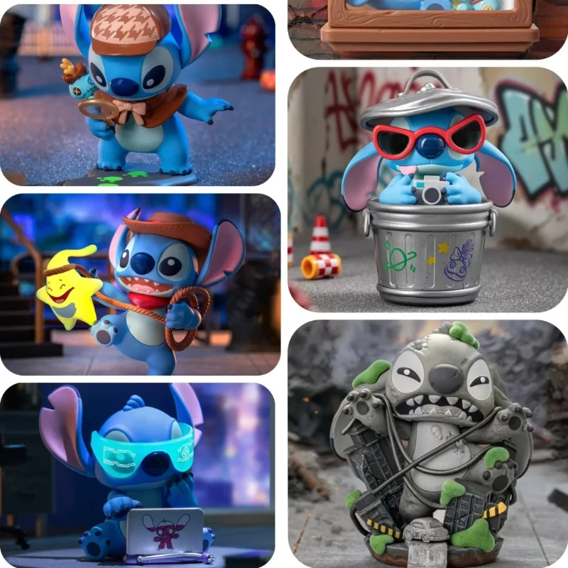 

Stitch City Adventure Series слепая коробка милая стежка аниме кукла Mystery Box сумка-сюрприз коллекционная ПВХ настольный декор игрушки для девочек подарки