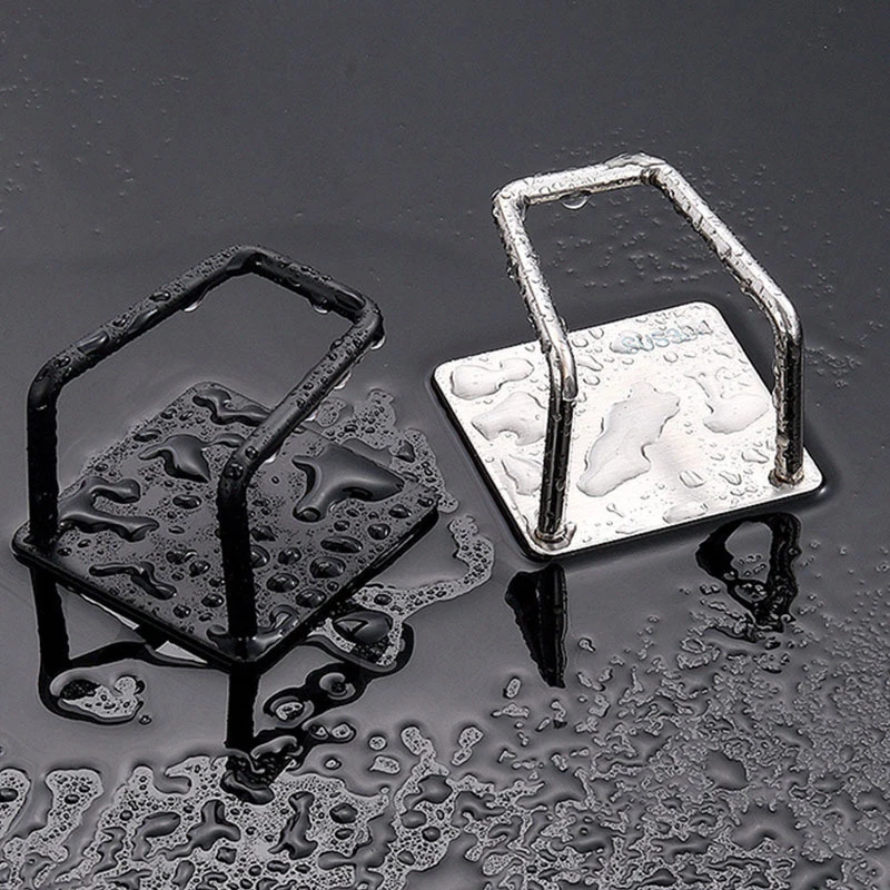 4pcs Stainless Steel Sink Sponge Rack For Sponge Steel Wire Ball Draining Paste The Inner Wall Of The Sink Kitchen Supplies