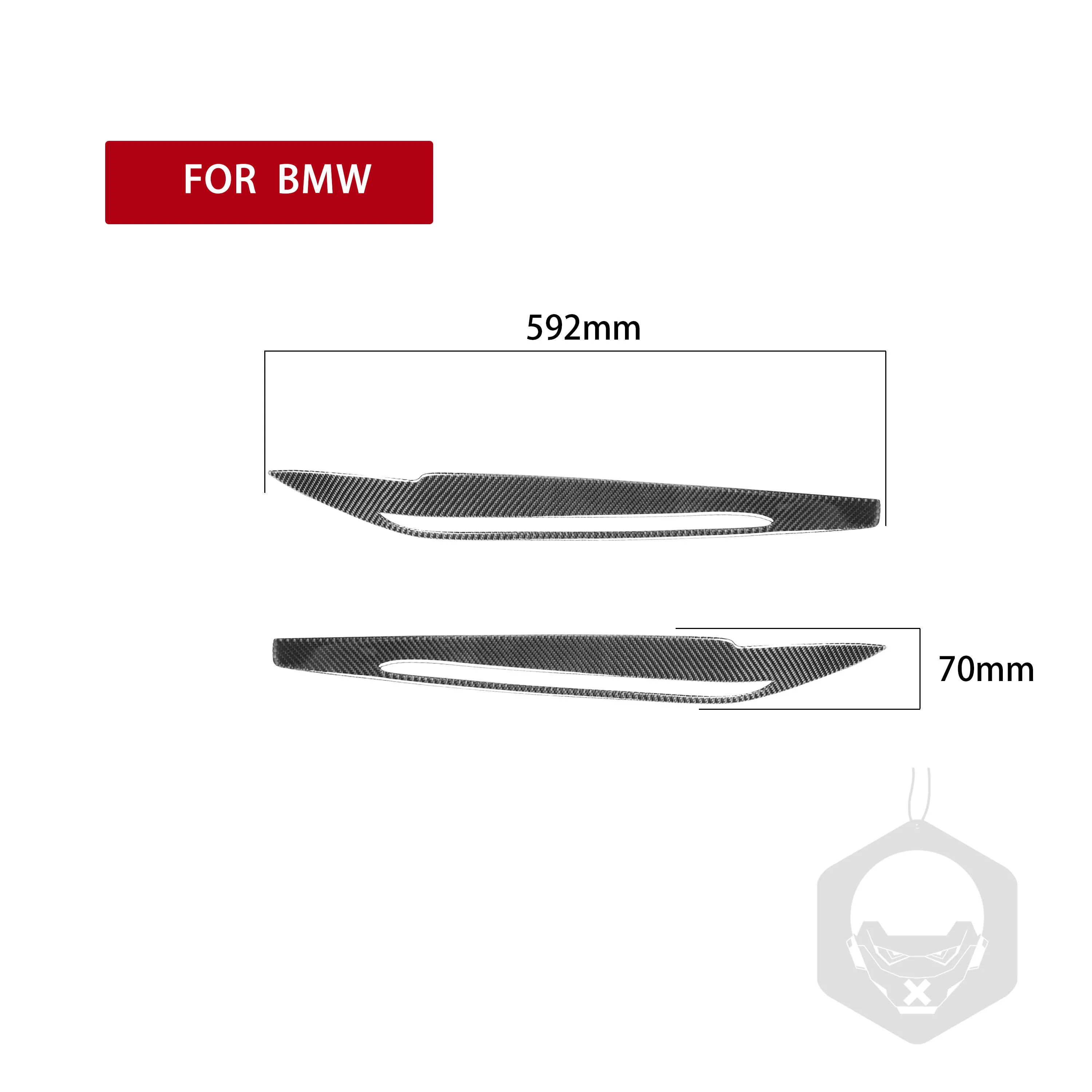 For BMW X5 X6 F15 F16 2014-2018 Carbon Fiber  Front Headlight Eyebrow Eyelid Eyelash Car Exterior Accessories Decorative Sticker