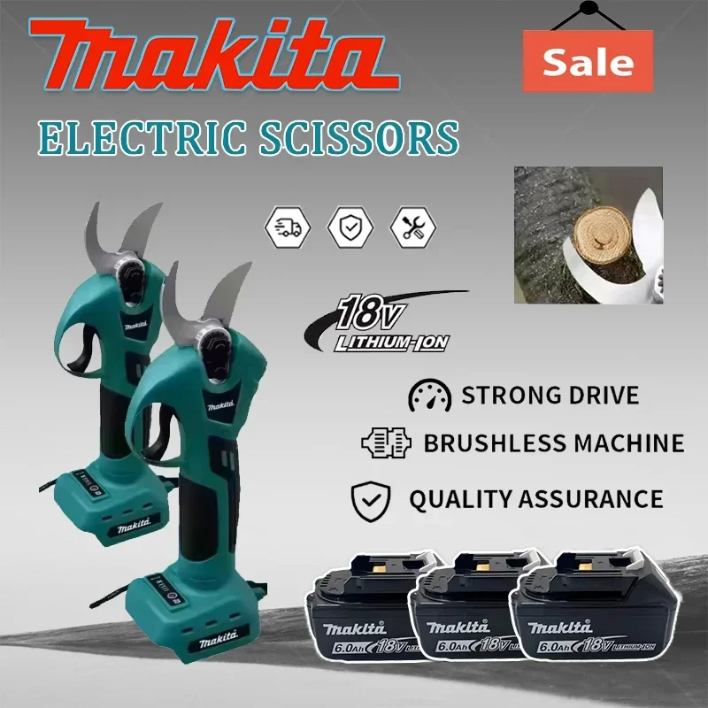 

Makita Garden Pruner Professional Cordless Electrician Scissors Pruning Shears Cutter Wireless Drills Tools