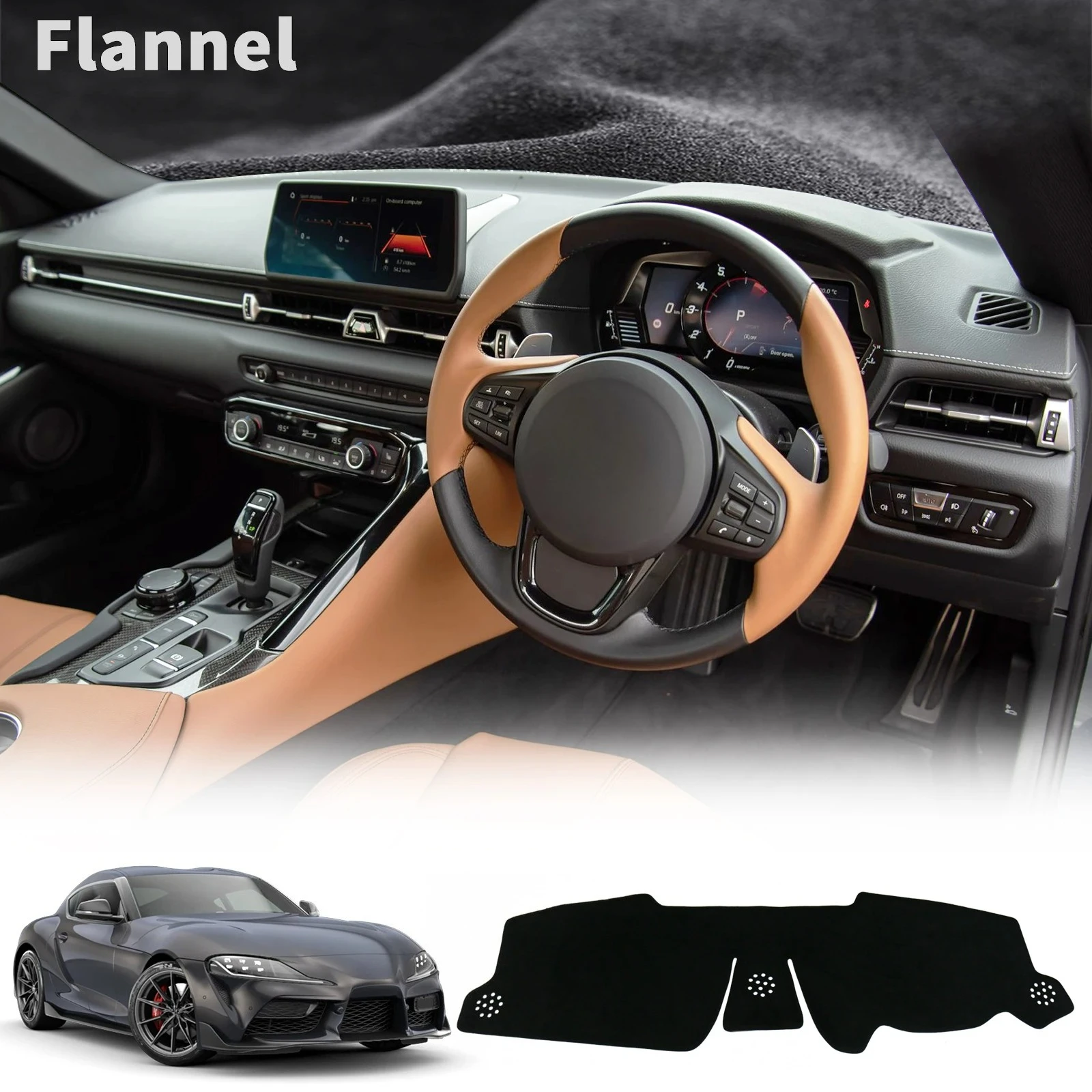 

Для Toyota Supra 2019-2025 GR стиль автомобильный коврик для приборной панели аксессуары DashMat солнцезащитный ковер защитный ковер