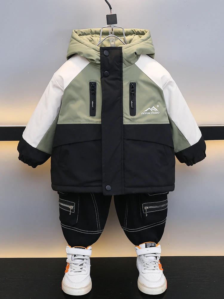 

Thiened Fce парка для мальчиков осень-зима новая молодежная мода теплое пальто длинное све застежка-молния с капюшоном повседневная верхняя одежда