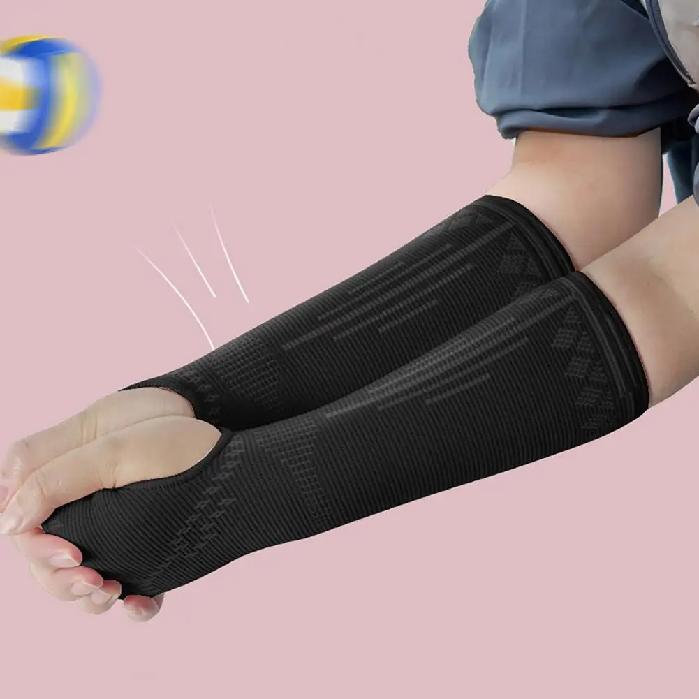 

Sports Wrist Wrap 1 Pair Sports Wristband Set Breathable Sweat-absorbing Wrist Compression Sleeves Stretchy for Volleyball