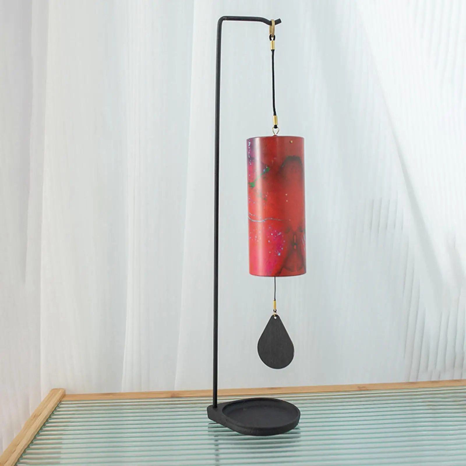 Hanging Wind Chime Bracket Metal Rack Retro Cast Iron Wind Chime  Rack Desk Home Decor for Boutiques Stores Jewelry Keychain