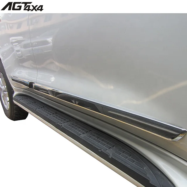 AGT4X4 Car Door Side Moulding Plate chrome scratch door trim 3M  Plastic For Land Cruiser 200 FJ200 LC200 2016+