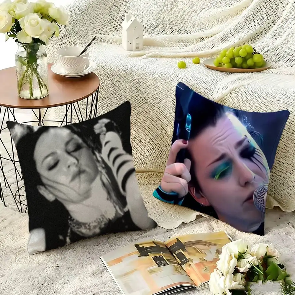E-Evanescence Fallen A-Amy Lee Pillow Case Sofa Living Room for Bedroom Headboard Backrest Cushion Square Cushion Nap Time