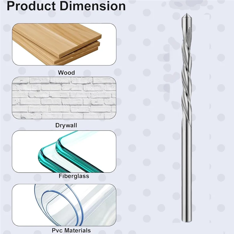

50Pcs Drywall Bit Drywall Guide Point Cutting Bits Diameter ,1/8 Inch Titanium Nitride Drill Bits,Drywall Tools