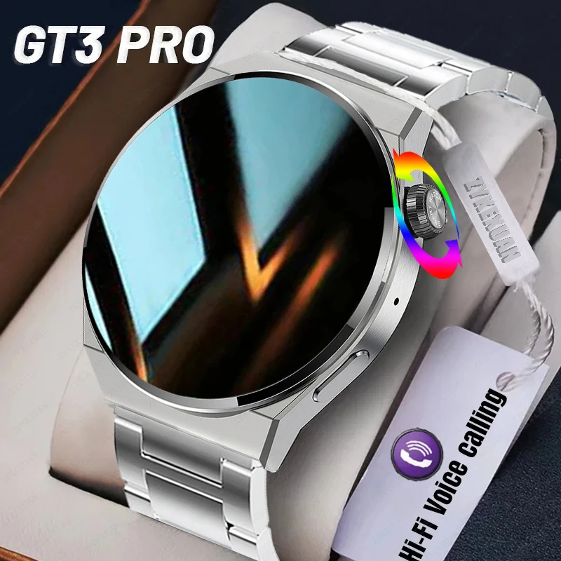 

For Huawei Xiaomi NFC Smart Watch Men GT3 Pro AMOLED 390*390 HD Screen Heart Rate Bluetooth Call IP68 Waterproof SmartWatch New