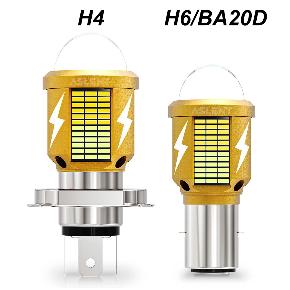 1PCS H4 LED Motorcycle Headlight Bulb H6 BA20D Led Moto Light High Low Beam White Yellow Lamp Canbus For Yamaha Kawasaki Suzuki