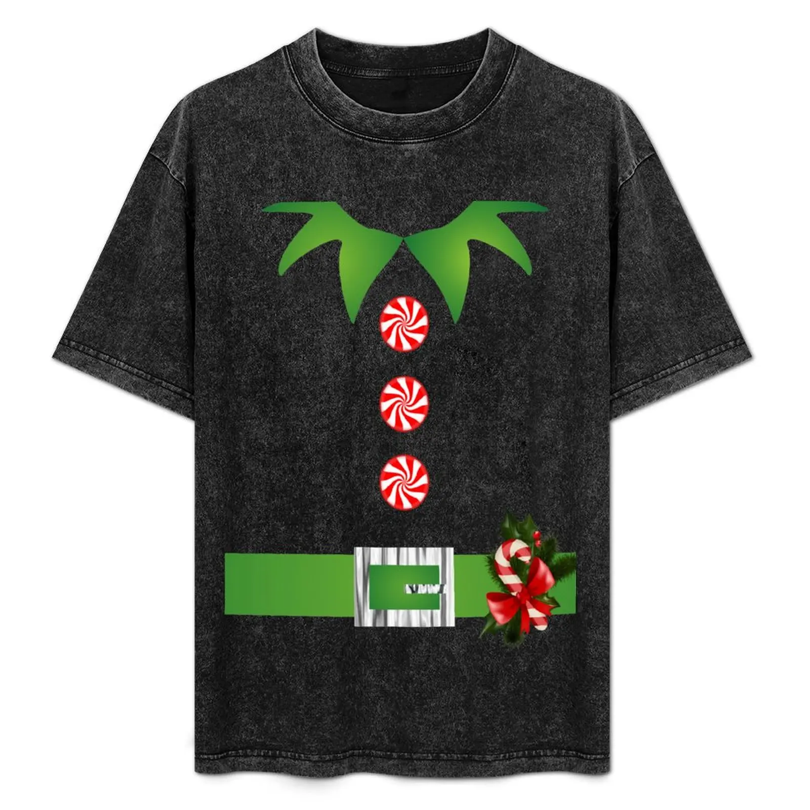 

green elf Merry Christmas Santa's helper elf costume T-Shirt Work Style Casual T-Shirt