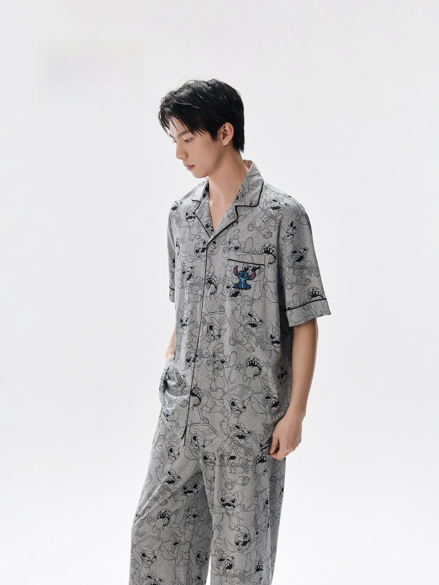 pigiama-da-uomo-stitch-a-maniche-corte-in-cotone-modal-stampato-e-ricamato-set-di-abbigliamento-per-la-casa-estivo-comodo-e-traspirante