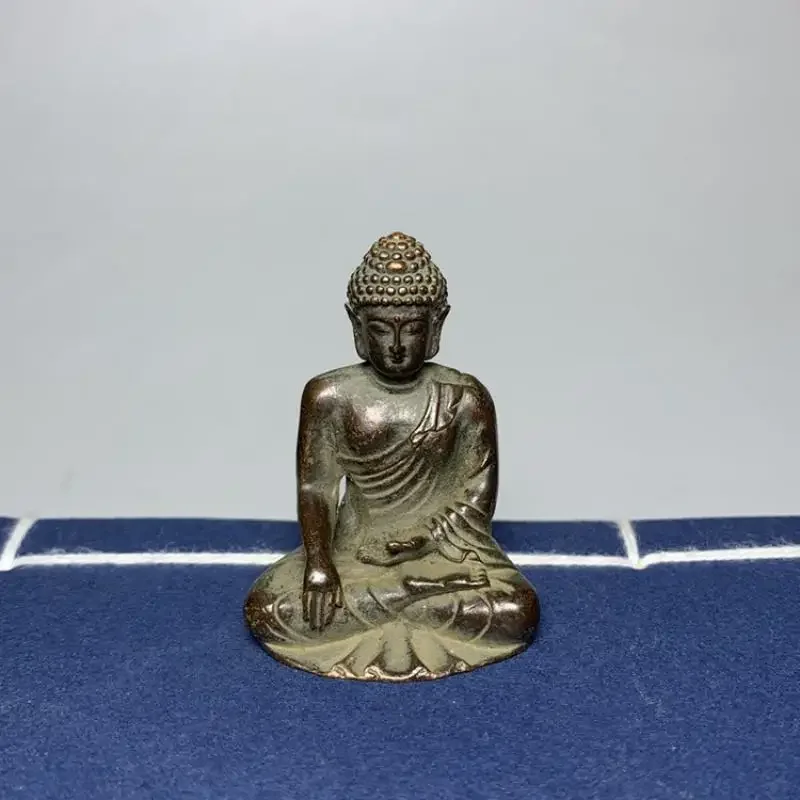 Old Tibetan Buddhism Bronze Medicine Buddha Sakyamuni Shakyamuni Buddha Statue