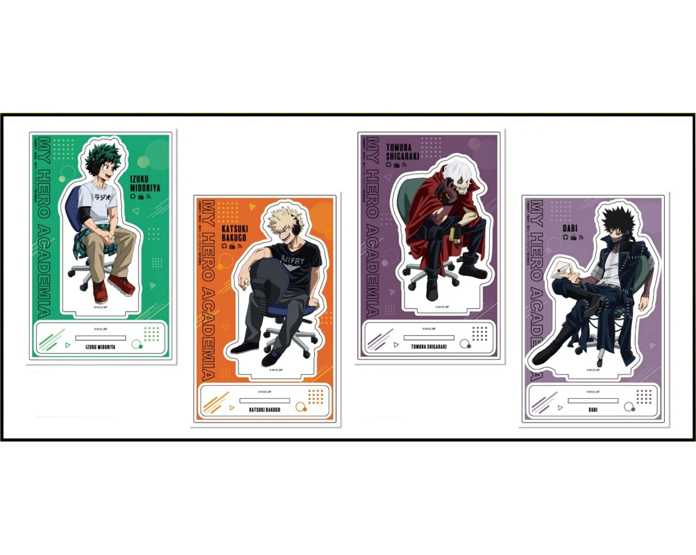 Hot Japan Anime My Hero Academia Acrylic Stand Model Figure Cosplay Plate Holder Topper Fans Christmas Desk Decor Plate Gift