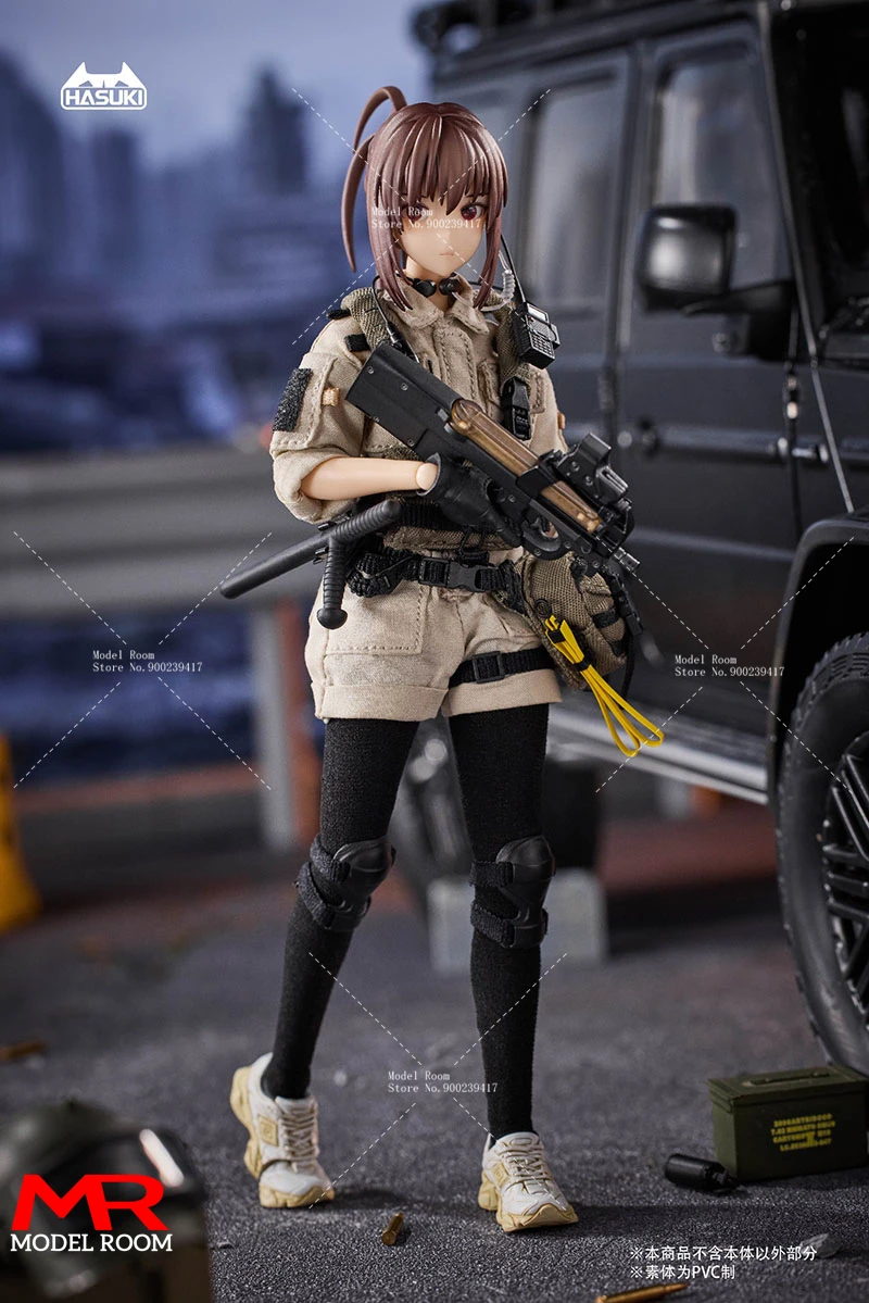 2024 Q4 HASUKI PA006 1/12 Guard Girl Action Figure Pocket Art 15.5cm Female Soldier Figurine Full Set Collectible Model