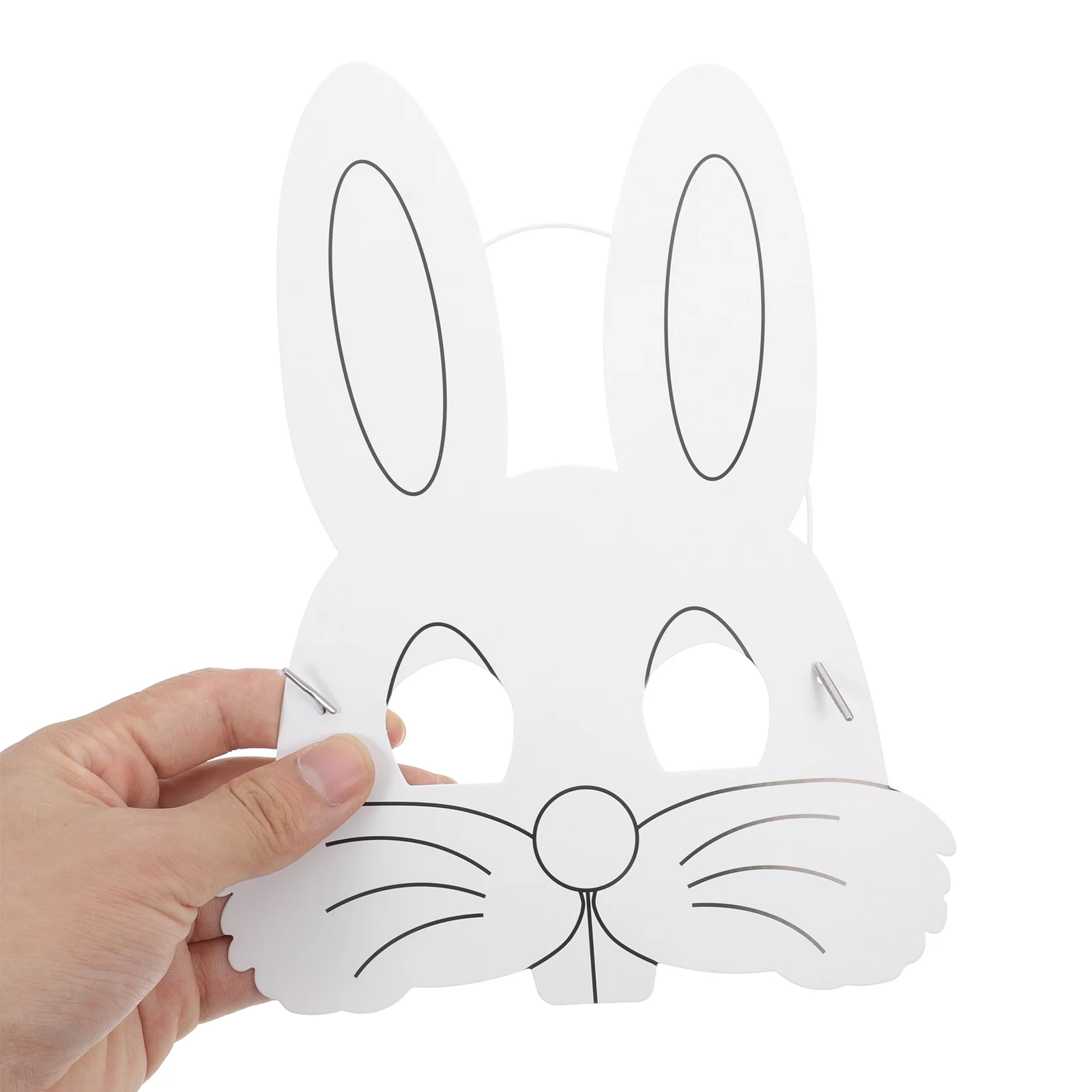 어린이 빈 페인팅 마스크 공예 장난감, 교육용 드로잉 재료, 크리에이티브 DIY 종이 마스크, 10 개
