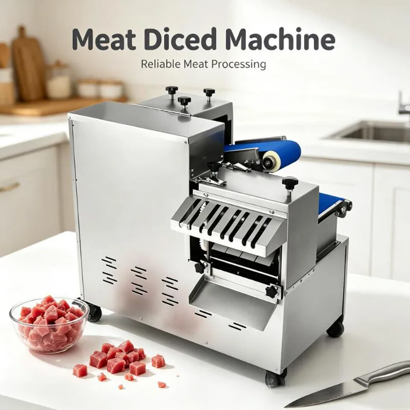 Fresh Meat Meat Diced Machine Automatic Electric Cutter For Beef Pork Chicken Mutton Restaurant Meat Slicer
