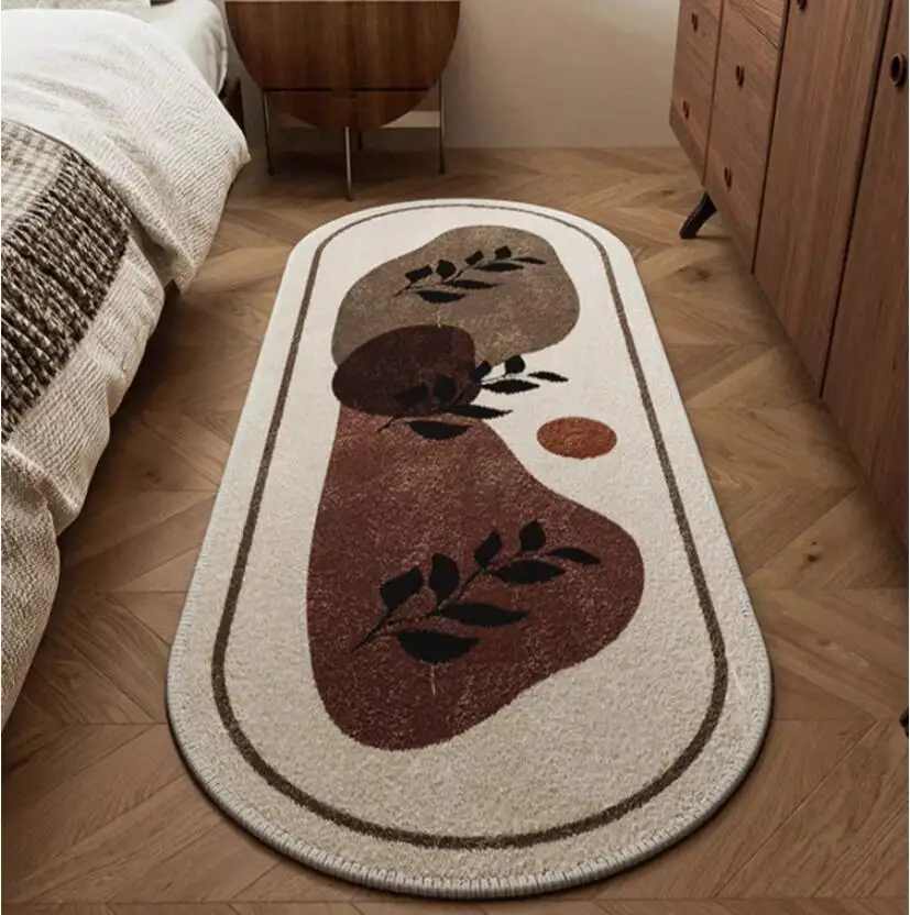 Abstract Art Irregular Oval Carpets for Living Room Children Bedroom Rug Ins Soft Fluffy Bedside Rugs Plush Large Area Mats