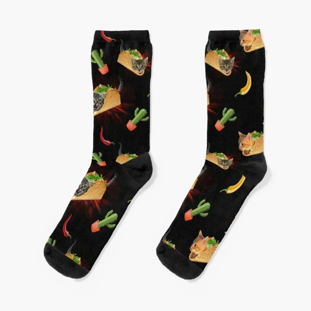 Exploding Taco Cats Socks kids short custom sports Socks Women Men's