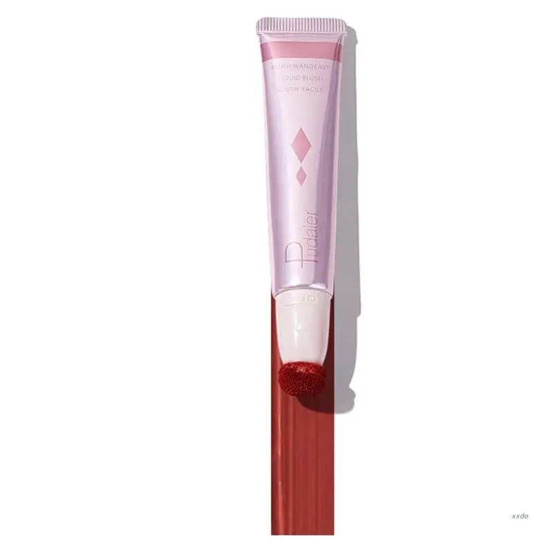 Pudaier Liquid Blush Wand with Cushion Applicator Liquid Highlighter Contour Stick Lasting Cheeks Blusher Maquiagem