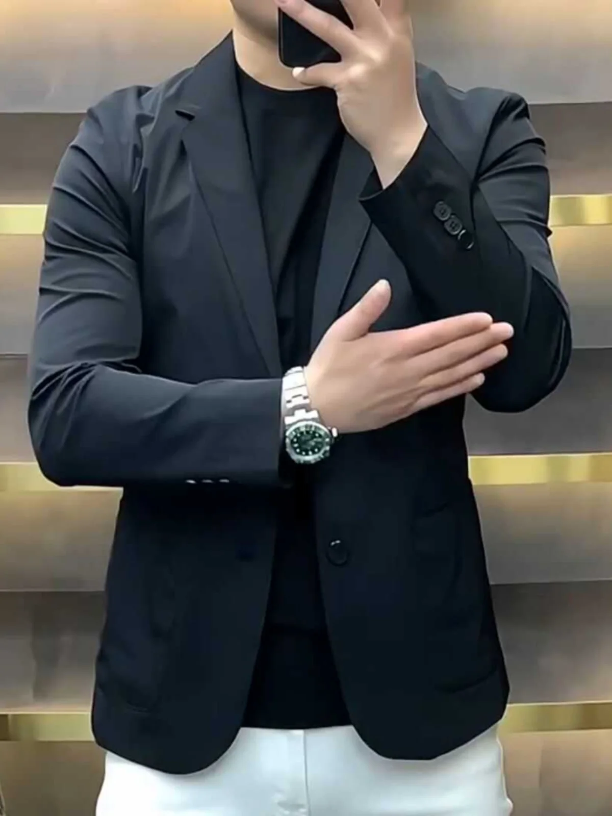 

Модный мужской костюм-пиджак, приталенный, повседневный, тонкий, деловой, осенний, новинка, производство Китай