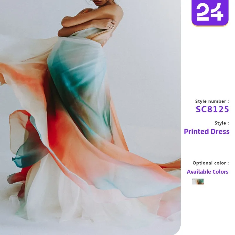 2025 New Rainbow Color Women's One-Piece Classical Dance Skirt Maxi Dress Urban Style Loose Fit Fairy Skirt Velvet Fabric