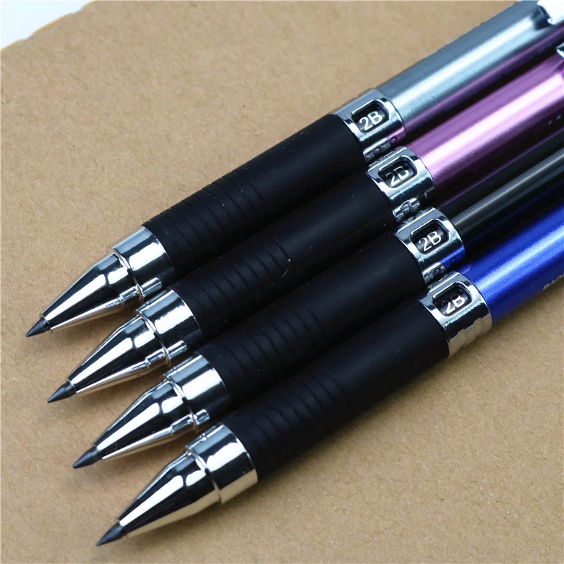 BAOKE-Ensemble de crayons mécaniques automatiques pour étudiants, stylo étudiant, haute qualité, 2B, 2.0mm