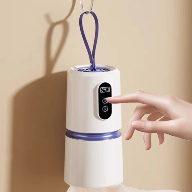 Mesin Pengering Pakaian Portabel Lipat untuk Rumah, Perjalanan, Asrama, Operasi Senyap, Sirkulasi Panas, Timer, Penghilang Kelembapan