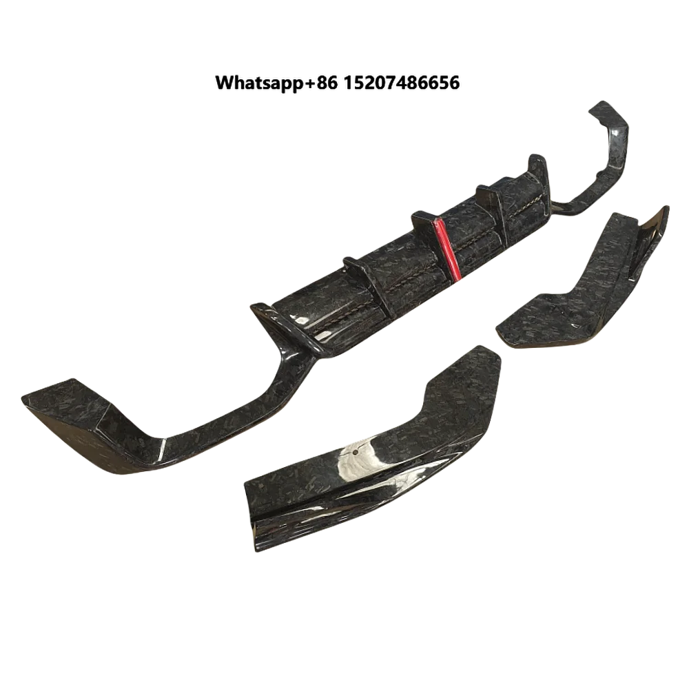 Suitable for X3M F97 Modification Upgrade, Forged Carbon Rear Diffuser Bumper Lower Lip Replacement Body Kit