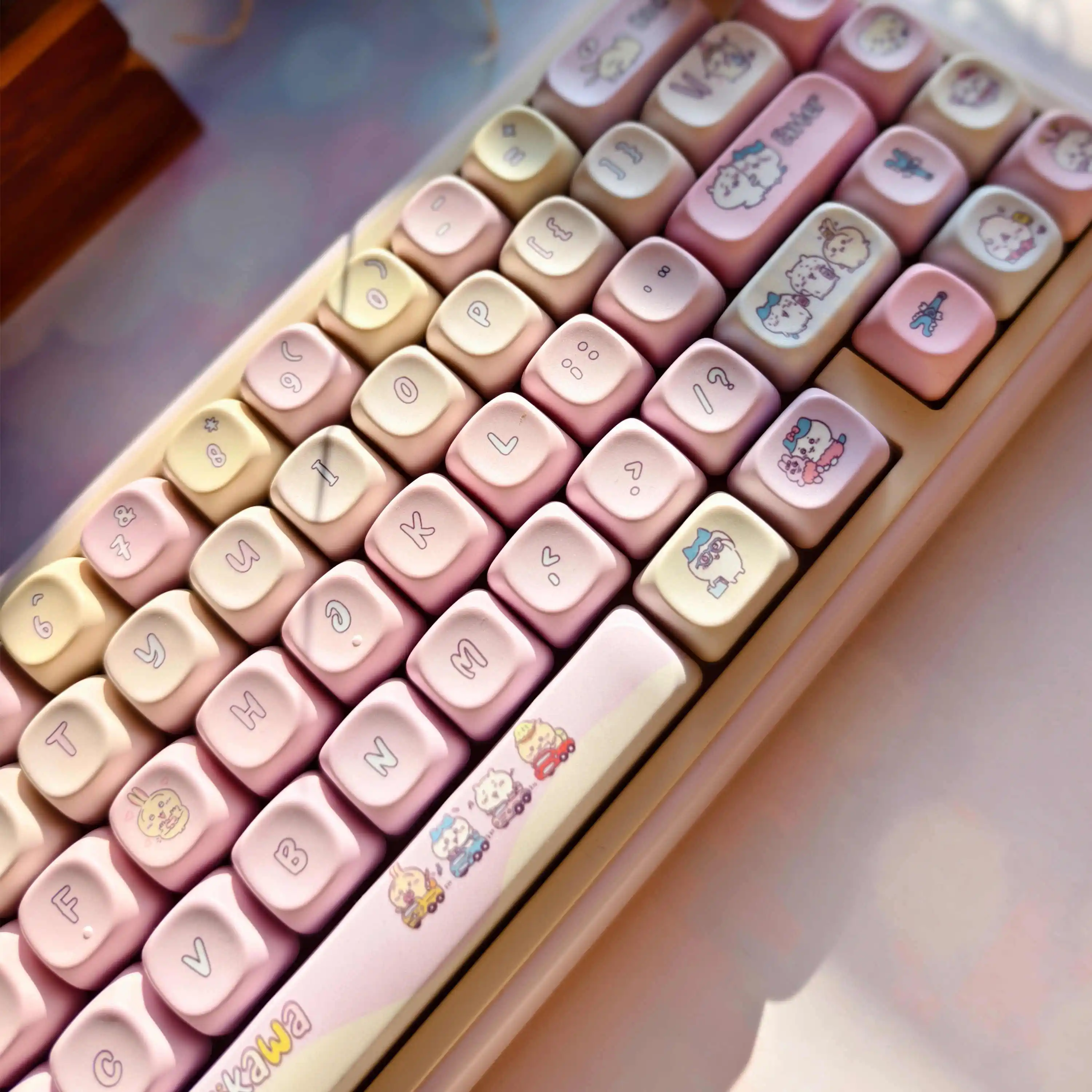Kawaii Cute Chiikawa Anime Keycaps XDA MOA Profile PBT Keyboard Cap Kawaii Usage MX Switch Gaming Mechanical Keyboard Keycaps