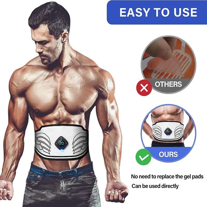 ABS Stimulator Ab Machine,Abdominal Toning Belt Workout Portable Ab Stimulator Home Office Fitness Workout Equipment for Abdomen