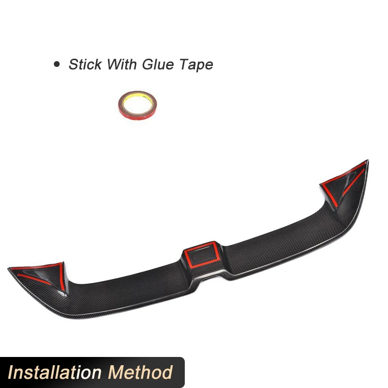 

Car Rear Roof Spoiler Wings Carbon Fiber for VW Golf 7 7.5 MK7 MK7.5 GTI R Hatchback 2014-2019 No Base Rear Spoiler Wing Lip ABS