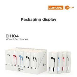 Lenovo-Leco-Drahtkopfhörer mit Mikrofon, Stereokopfhörern, halburikulären Sportkopfhörern, EH104, 3,5 mm 8 Hauptverkäufe zentrales Multimedia Lelong - №5