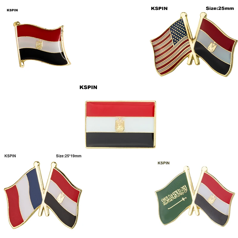 10pcs a lot Egypt Flag Laple Pin Badge Brooch