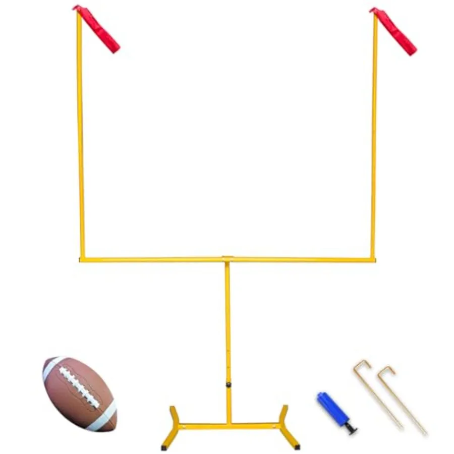 

Football Goal Post, Adjustable Height Field Goal Post with Football, Sturdy Steel Tube Frame, Powder Coating Anti-Rust Craft, E