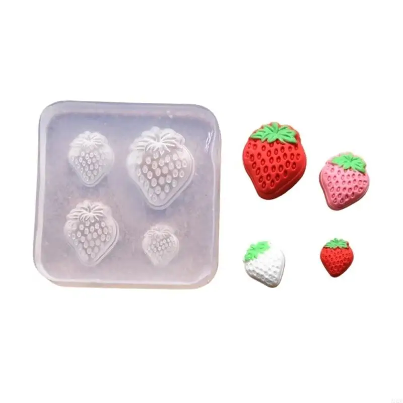 

652F Silicone Mold for Miniature Crafting Strawberry Shaped Mooncakes and Pastries Making Mould Baking Accessories