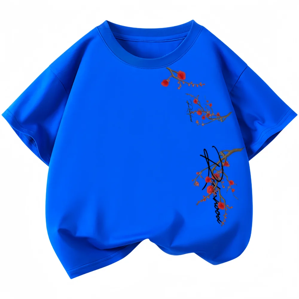 

Kids Cartoon Print Short Sleeve T Shirts Summer Boys Girls Casual Round Neck Tees Multi Color Children Cotton Tops