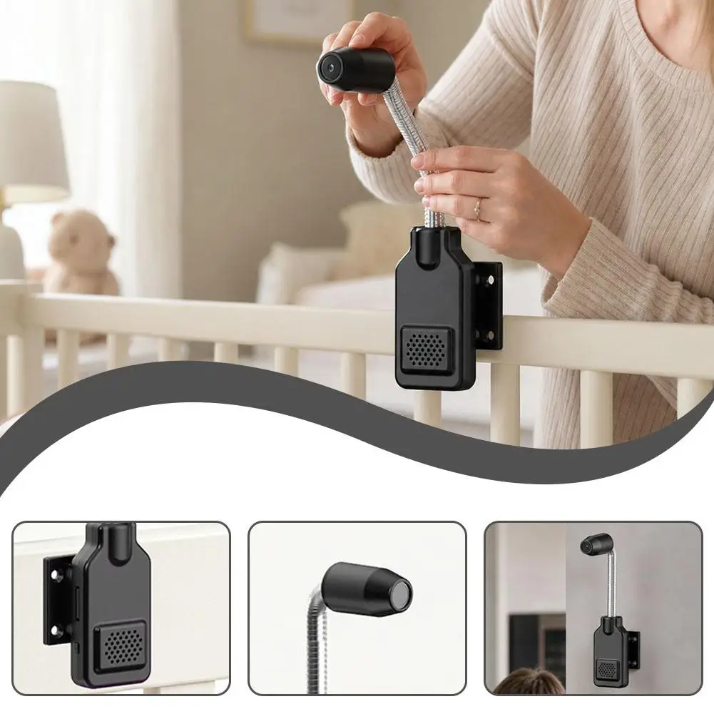 Baby Pet Care Camera Mini Portable Flexible Gooseneck Motion Detection Instant Push Alerts Home Smart Security Monitoring Head