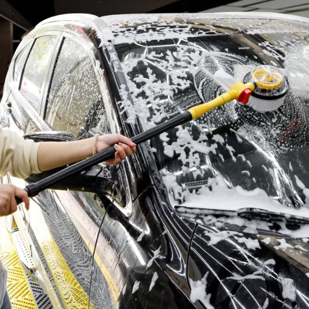 360 Degree Rotation Car Rotary Wash Brush Adjustable Length Foam Generating High Pressure Washer Portable Design