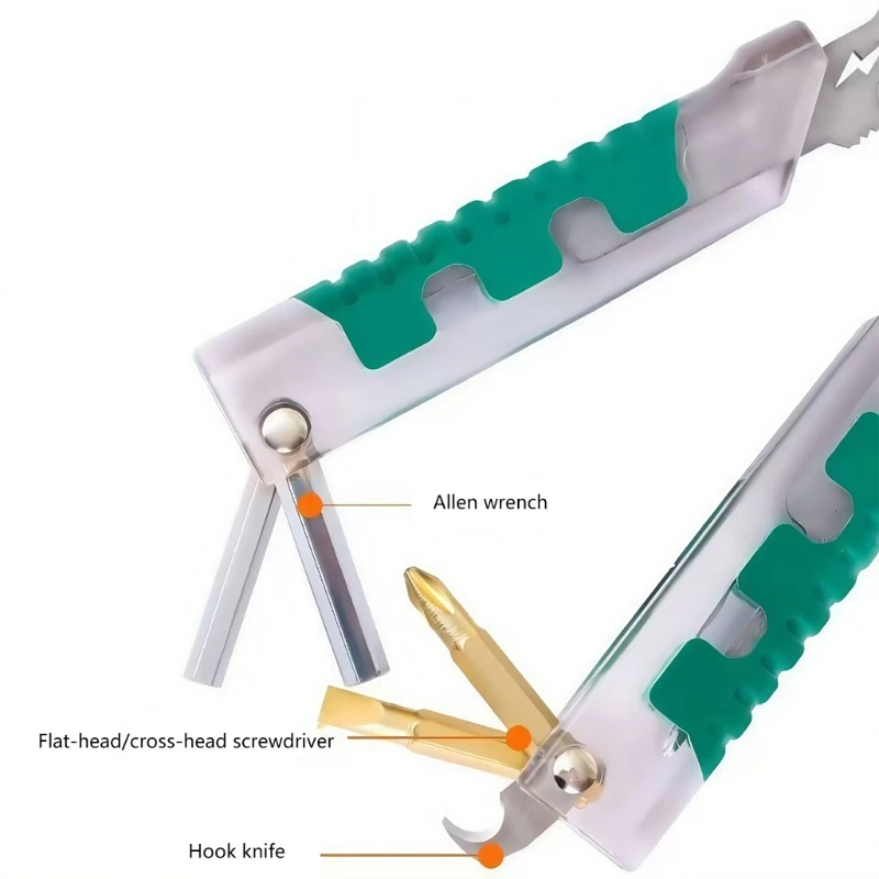 

Foldable Crimper Cable Cutter Adjustable Automatic Wire Stripper Multifunctional Stripping Crimping Plier Terminal Tool